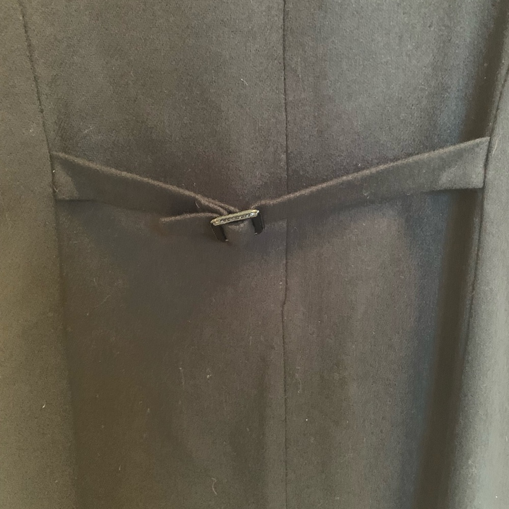 Worthington Pure Wool Classic Shift Black Midi Dress - Picture 8 of 11